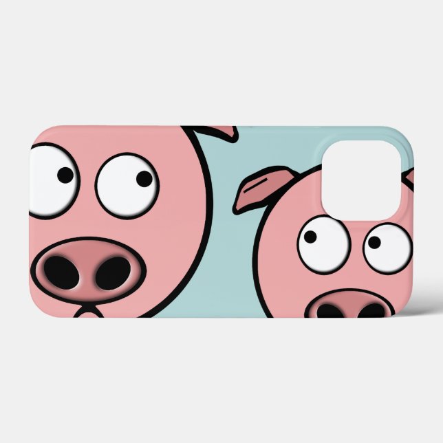 Niedliche Neugierige Schweine Case-Mate iPhone Hülle (Rückseite (Horizontal))