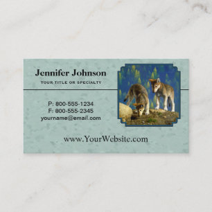 Niedliche Neugierige Welpen Visitenkarte