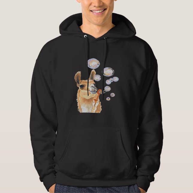 Niedliche Neuheit Alpaca Llama Party Geburtstag Hoodie (Vorderseite)