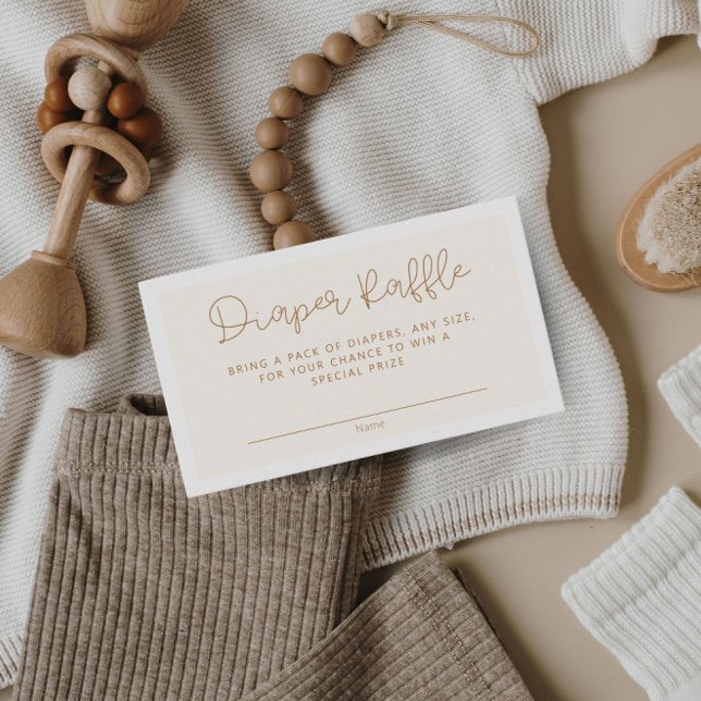Niedliche Neutral-Windeln-Raffle-Babydusche Begleitkarte (Von Creator hochgeladen)