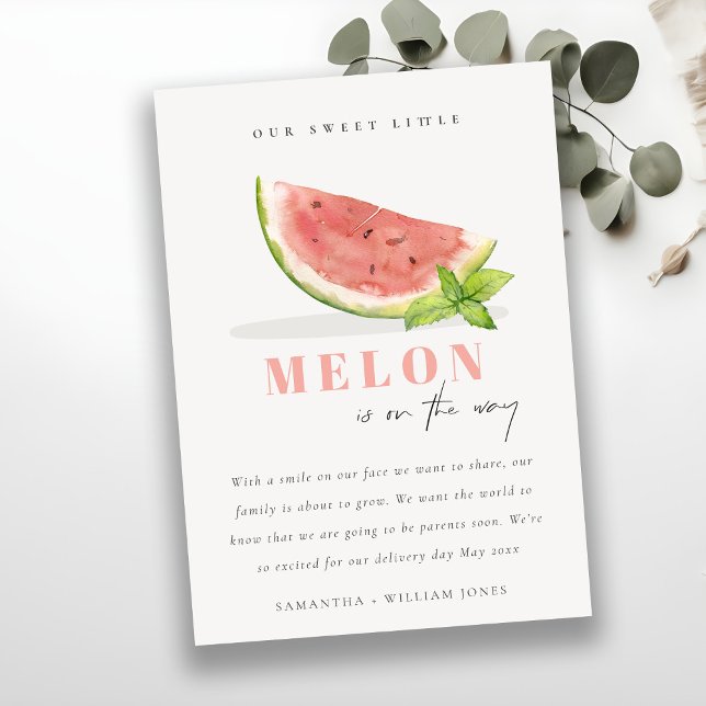 Niedliche neutrale Ankündigung der kleinen Melone (Von Creator hochgeladen)