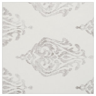 Niedliche neutrale beige-Damast-Kat-Stammmuster Stoff