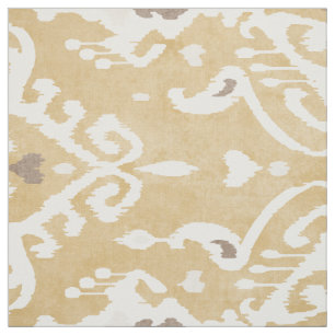 Niedliche neutrale beige-Ikat-Stammmuster Stoff