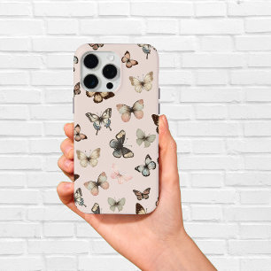 Niedliche neutrale Schmetterlinge, verdünnte Töne  Case-Mate iPhone Hülle