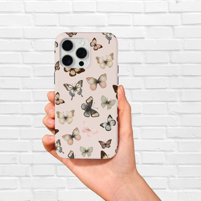 Niedliche neutrale Schmetterlinge, verdünnte Töne  Case-Mate iPhone Hülle (Von Creator hochgeladen)