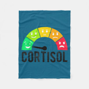 Niedliche niedrige Cortisolwerte Meme Angst Fleecedecke