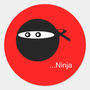 Niedliche Ninja Runder Aufkleber
