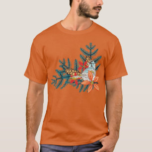 Niedliche Nistvögel in Kiefern T-Shirt