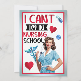 Niedliche Nostalgie-Krankenschwester Pinup in der Dankeskarte