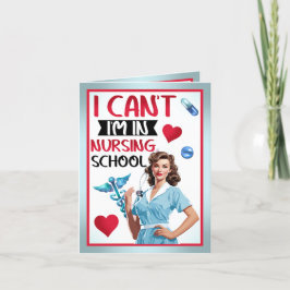Niedliche Nostalgie-Krankenschwester Pinup in der Dankeskarte