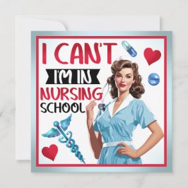 Niedliche Nostalgie-Krankenschwester Pinup in der Feiertagskarte