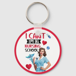 Niedliche Nostalgie-Krankenschwester Pinup in der Schlüsselanhänger