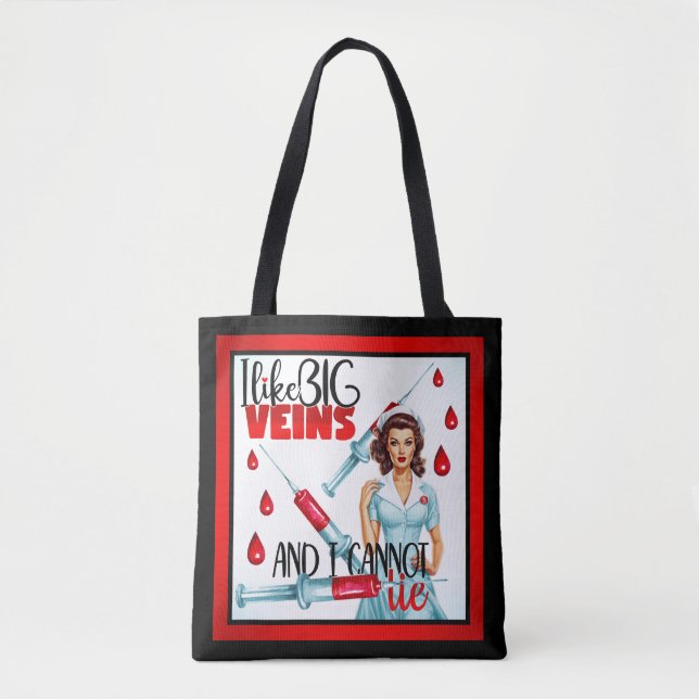 Niedliche Nostalgie Nurse Pinup I mag große Venen (Vorderseite)