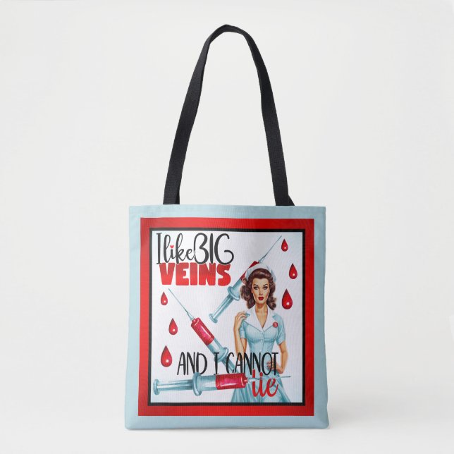 Niedliche Nostalgie Nurse Pinup I mag große Venen (Vorderseite)