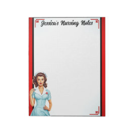 Niedliche Nostalgie Nurse Pinup_ Ich mag große Ven Notizblock