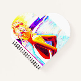 NIEDLICHE NOTE PAD, HERZGESTELLT, COOL FUN FARBE NOTIZBUCH