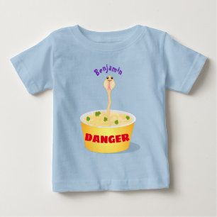 Niedliche Nudeln Schlange Cartoon Illustration Spa Baby T-shirt