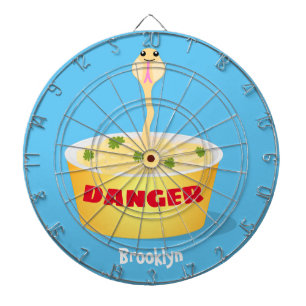 Niedliche Nudeln Schlange Cartoon Illustration Spa Dartscheibe