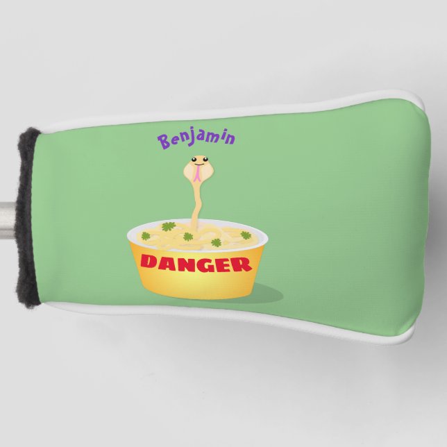 Niedliche Nudeln Schlange Cartoon Illustration Spa Golf Headcover (Vorderseite)