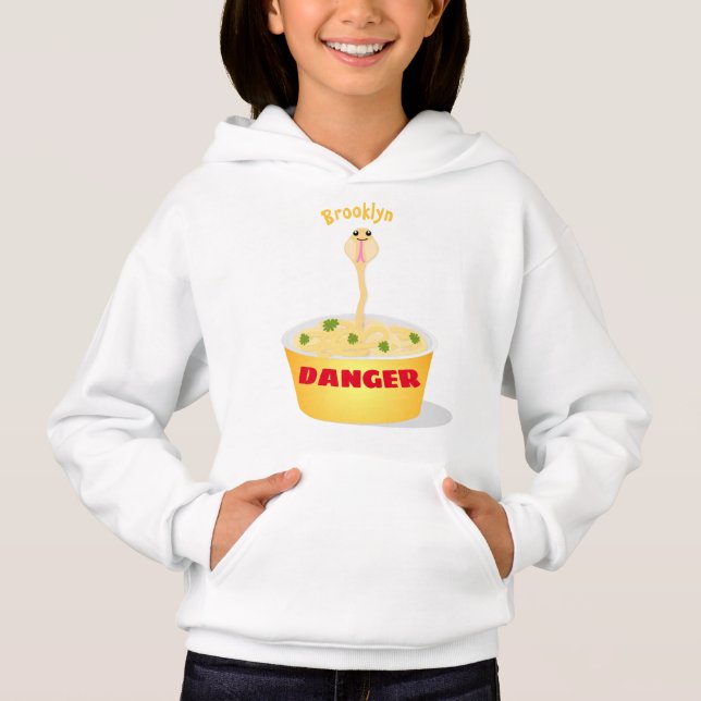 Niedliche Nudeln Schlange Cartoon Illustration Spa Hoodie (Vorderseite)