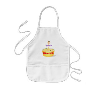 Niedliche Nudeln Schlange Cartoon Illustration Spa Kinderschürze