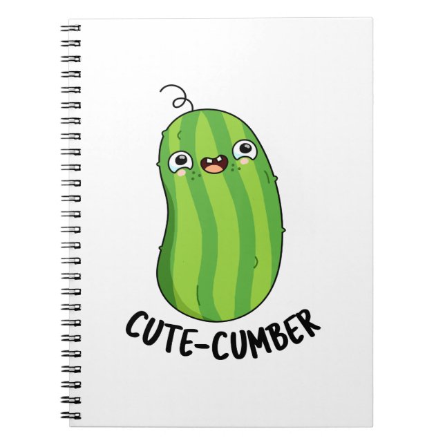 Niedliche Nummer Funny Cucumber Veggie Pun Notizblock (Vorderseite)