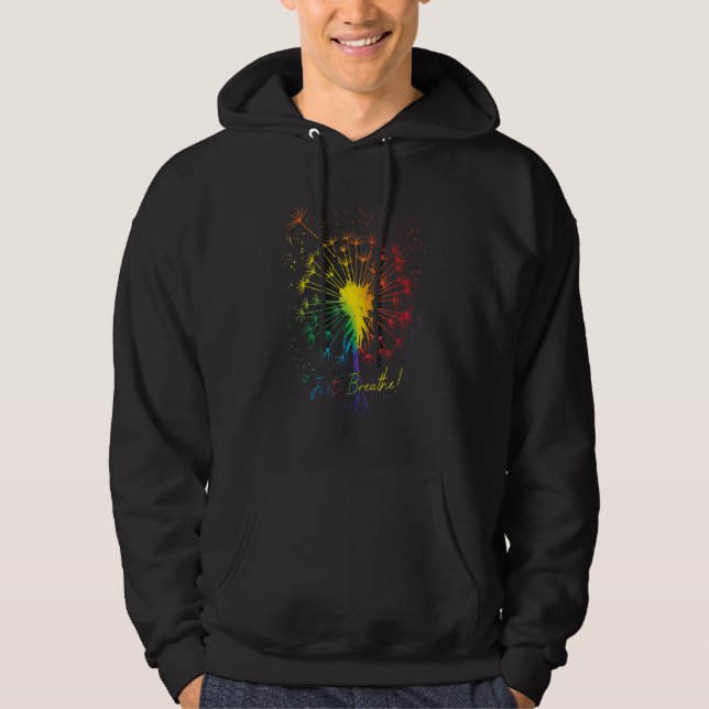 Niedliche nur blühen Löwenzahn Tattoo Pfeile atmen Hoodie (Vorderseite)