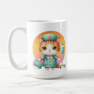 Niedliche Nurkatze hinzufügen Kaffeetasse