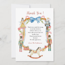 Niedliche Nutcracker Weihnachtsdusche Dankeskarte