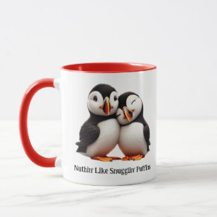 Niedliche Nuthin' like Snugglin' Puffins Tasse