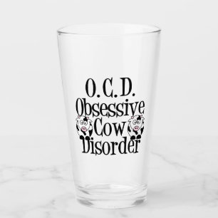 Niedliche obsessive Rinderkrankheit Glas
