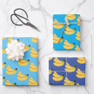 Niedliche Obstbanane Geschenkpapier Set
