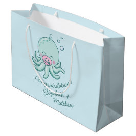 Niedliche Octopus Baby Dusche Kawaii Pink Girl Große Geschenktüte
