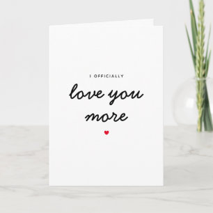 Niedliche offizielle Liebe Mehr Valentinstag Karte
