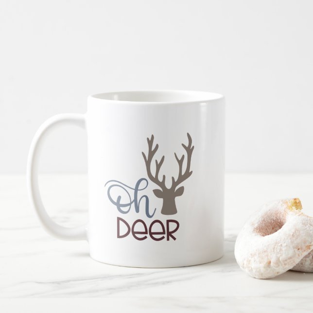 Niedliche oh Rotwild-Kaffee-Tasse Kaffeetasse (Mit Donut)