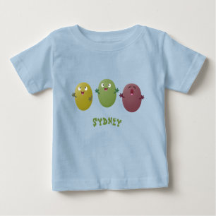 Niedliche Oliven singen Cartoon Baby T-shirt