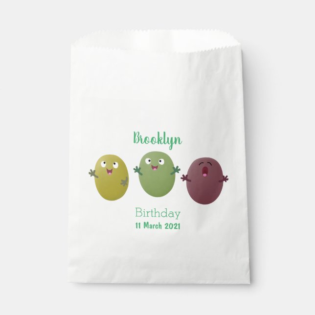 Niedliche Oliven singen Cartoon Geschenktütchen (Vorderseite)