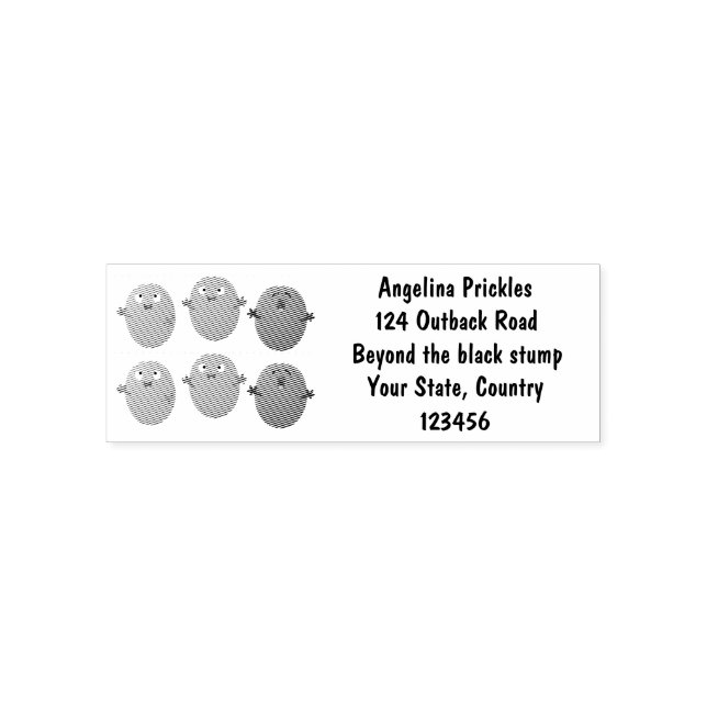 Niedliche Oliven singen Cartoon Permastempel (Design)