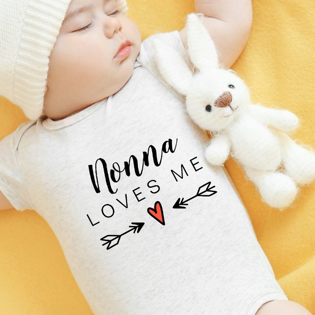 Niedliche Oma Nonna Lieben Baby Strampler (Cute Grandma Nonna Loves Me Customize Baby Bodysuit)