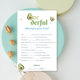 Niedliche Onederful Avocado 1. Geburtstagsberatung