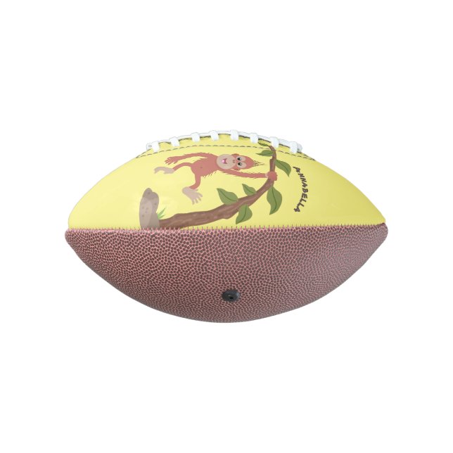 Niedliche Orang-Utan-Cartoon-Illustration Football (Gedreht 270)