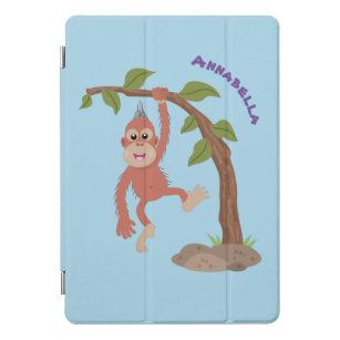 Niedliche Orang-Utan-Cartoon-Illustration iPad Pro Cover