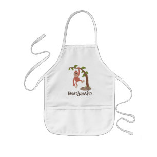 Niedliche Orang-Utan-Cartoon-Illustration Kinderschürze