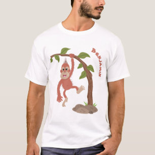 Niedliche Orang-Utan-Cartoon-Illustration T-Shirt