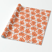 Niedliche Orange-Betta-Fische und Polka-Punkte