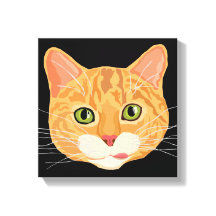 Niedliche Orange Cat Face Illustration