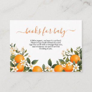 Niedliche Orange Citrus Bücher für Baby Begleitkarte