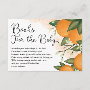 Niedliche Orange Citrus Grünbücher für Baby Begleitkarte