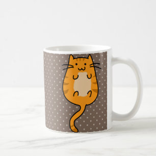 Niedliche orange Katze Kaffeetasse