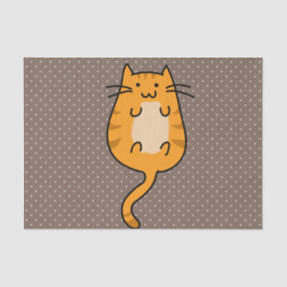 Niedliche orange Katze Seidenpapier